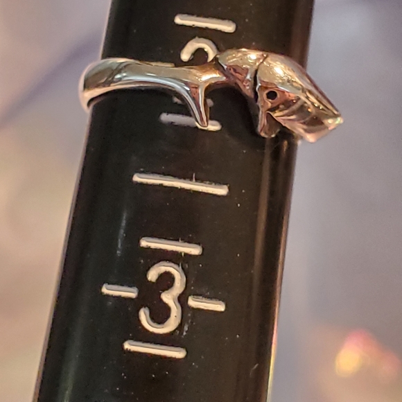 925 Silver Dolphin and Fidget Adjustable Toe Rings or Midi Rings Vintage… - Picture 5 of 14